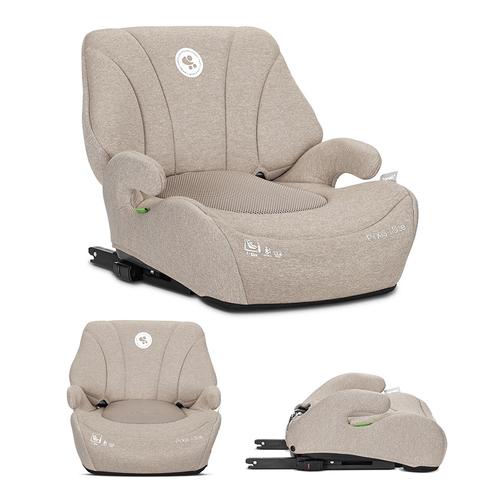Inaltator auto pentru copii Lorelli Pyxis, i-Size, Isofix, tip booster cu spatar detasabil, 6-12 ani, 125-150 cm, Bej
