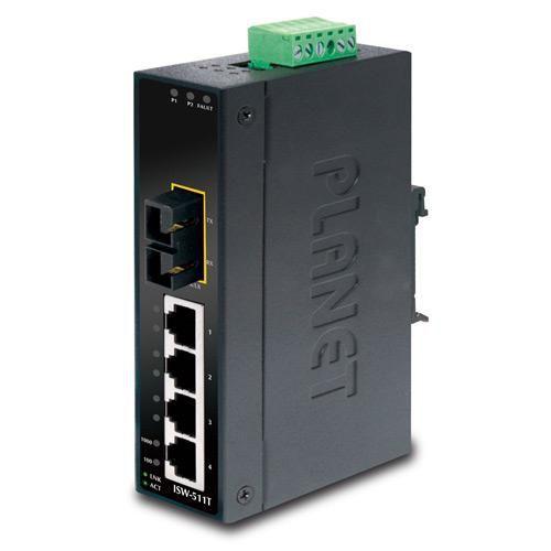 Switch Planet ISW-511T, Fast Ethernet 10/100, Negru