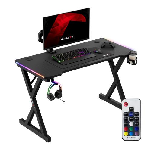Birou gaming Huzaro Hero 2.3 RGB, 120 x 60 cm, MDF (Negru)