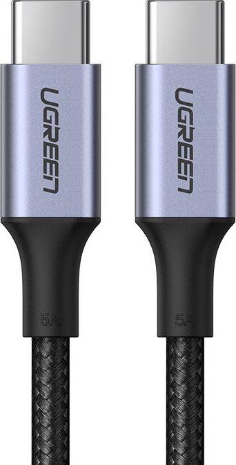 Cablu de date Ugreen 56613, USB-C la USB-C, 100 W, 2m (Gri)
