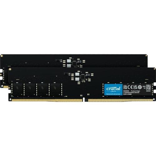 Kit memorii RAM Crucial, Dual Channel, 2x32GB, DDR5, Negru