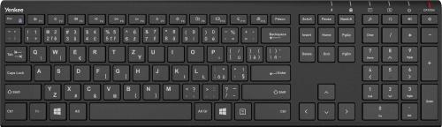 Tastatura wireless Yenkee Slim YKB 2000 CSBK, Wireless 2.4GHz, Autonomie 90 ore, USB-C (Negru)