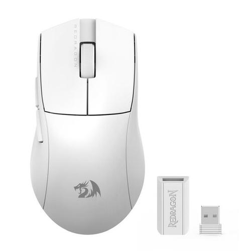 Mouse Gaming Redragon K1ng Lite 1K Wireless BT, USB/Bluetooth, 8000 dpi, Alb