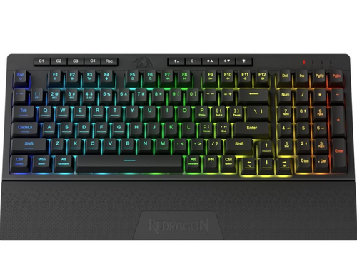 Tastatura gaming Redragon Shiva Pro, Wireless 2.4Ghz, Bluetooth, Wired, RGB (Negru)