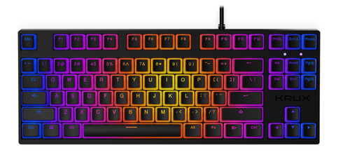 Tastatura Krux Atax Pro, iluminare RGB, Wired, USB (Negru)