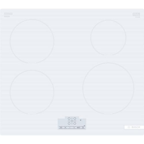 Plita incorporabila BOSCH PUE612BB1J, 4 zone de gatit, cu control tactil si timer (Alb)
