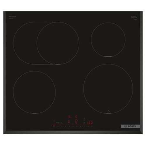 Plita incorporabila BOSCH PIF651HC1E Seria 6, Inductie, 4 zone de gatit, DirectSelect, PerfectFry Plus, ReStart, QuickStart, 60 cm (Negru)