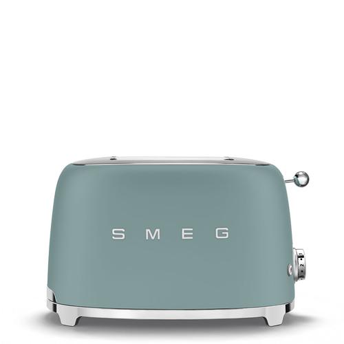 Prajitor de paine Smeg TSF01EGMEU, 950W, 2 sloturi, 6 trepte de rumenire (Verde inchis)