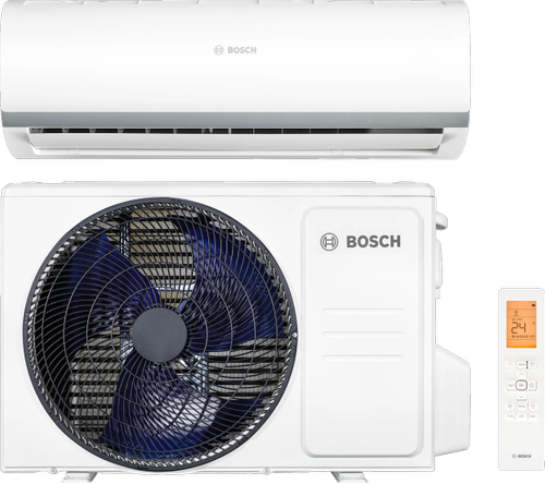 Aparat de aer conditionat Bosch Climate 2000, 12000 BTU, Clasa A++/A+, Inverter, Catalizator rece, Ionizare, Follow Me, Wind avoid me (Alb)