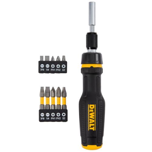 Surubelnita multifunctionala telescopica 10-in-1 DeWALT DWHT68001-0, varf MAXFIT pentru prindere perfecta si suprafata de contact extinsa, sistem pentru schimb rapid si stocare a bitilor neutilizati