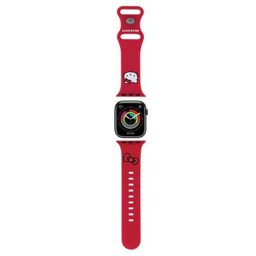 Curea Hello Kitty Silicone Kitty Head pentru Apple Watch 42mm / 41mm / 40mm / 38mm Series, Rosu