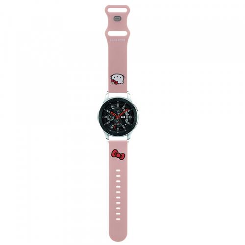 Curea Hello Kitty Silicone Kitty Head pentru Samsung Galaxy Watch / Huawei Watch 46mm / 45mm / 41mm Series, Roz