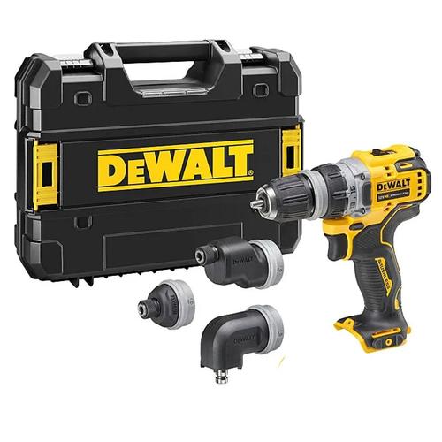 Masina de gaurit si insurubat cu cap interschimbabi DeWALT DCD703NT-XJ, 57 Nm, 1500 rpm, 57.5 Nm, Fara acumulatori si incarcator + Valiza transport TSTAK + 4 Mandrine