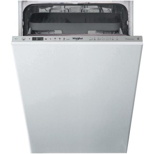 Masina de spalat vase incorporabila Whirlpool WSIO3T223PCEX, 10 seturi, 7 programe, Clasa E, 6th Sense, Power Clean, 45 cm