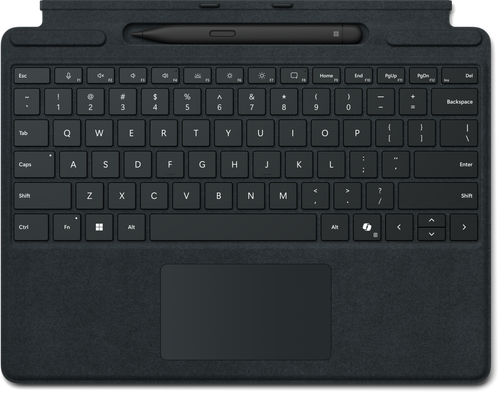 Tastatura Microsoft Surface Pro Keyboard 8X8-00162 cu Slim Pen 2, Layout ENG INTL pentru Surface Pro 11/10/9/8 (Negru)