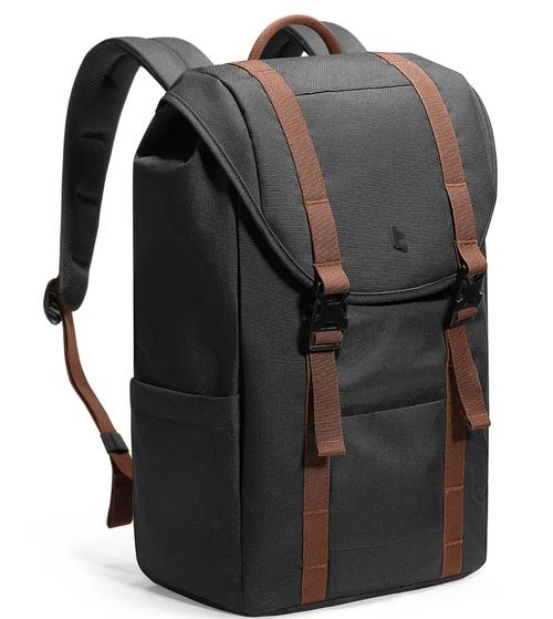 Ghiozdan laptop Tomtoc VintPack-TA1, 22 L, pentru notebook 15.6inch si iPad 12.9inch, Fermoare YKK (Negru)