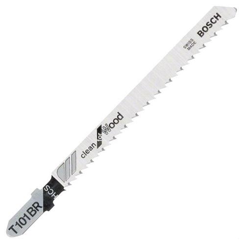 Panza fierastrau pendular Bosch T 101 BR , tija cu un prag de prindere (T), 100 mm, lemn, taiere dreapta, fina, 25 bucati