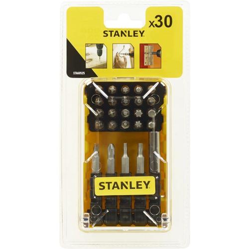 Set 29 de varfuri de insurubat, PZ, PH si drepte STA60525-XJ Stanley 50 mm: Sl6, Ph1, Ph2, Ph3, T10, T15, T20, Hx4, Hx5. 25 mm: Sl4, Sl6, Ph1, 2x Ph2, 1x Ph3, Pz1, 2x Pz2, Pz3, T10, T15, 0T20, T25, T30, T40, Hx3, Hx4, Hx5, Hx6. Adaptor magn