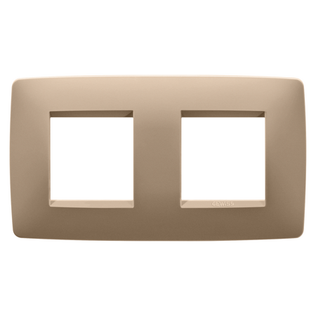 PLACA INTERNATIONALA ONE - IN TEHNOPOLIMER VOPSIT - 2+2 MODULE ORIZONTAL - CUPRU MOALE - CHORUSMART