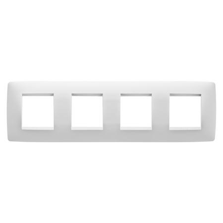 PLACA INTERNATIONALA ONE- IN TEHNOPOLIMER VOPSIT - 2+2+2+2 MODULE ORIZONTAL - ALB SATINAT - CHORUSMART