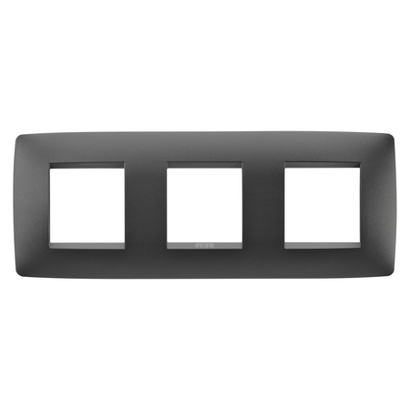 PLACA INTERNATIONALA ONE - TEHNOPOLIMER VOPSIT - 2+2+2 MODULE ORIZONTAL - NEGRU SATINAT - CHORUSMART