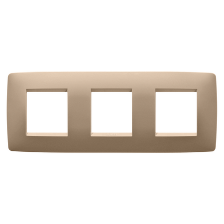 PLACA INTERNATIONALA ONE - IN TEHNOPOLIMER VOPSIT - 2+2+2 MODULE ORIZONTAL - CUPRU MOALE - CHORUSMART