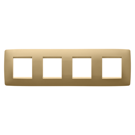 PLACA INTERNATIONALA ONE - IN TEHNOPOLIMER VOPSIT - 2+2+2+2 MODULE ORIZONTAL - AUR - CHORUSMART
