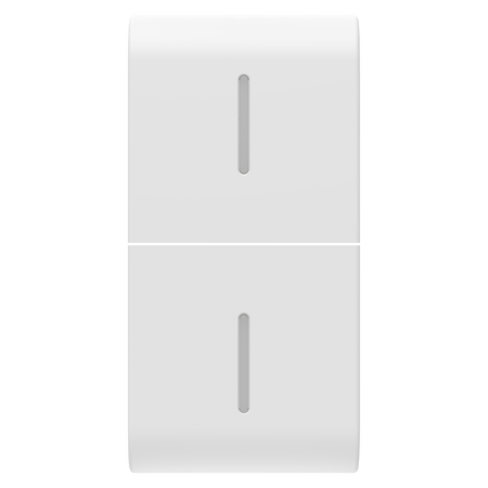 BUTON ÎNLOCUIBIL PENTRU COMENZI AXIALE - CU 2 DIFUZOARE - 1 MODUL - ALB SATINAT - CHORUSMART