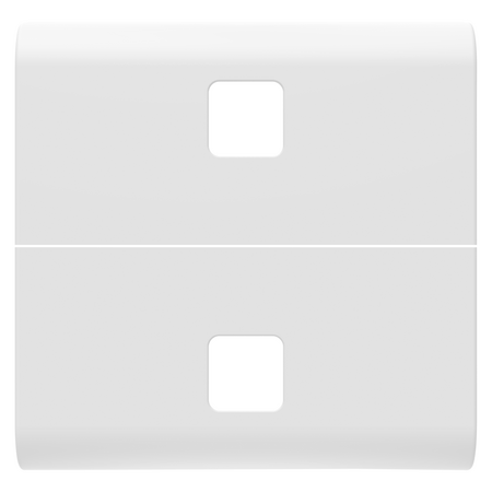BUTON ÎNLOCUIBIL PENTRU COMENZI AXIALE - A SE COMPLETA CU 2 LENTILE - 2 MODULE - ALB SATINAT - CHORUSMART