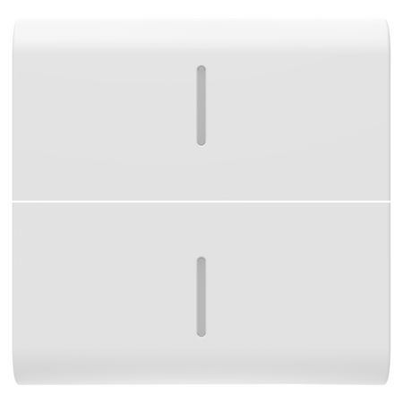 BUTON ÎNLOCUIBIL PENTRU COMENZI AXIALE - CU 2 DIFUZOARE - 2 MODULE - ALB SATINAT - CHORUSMART