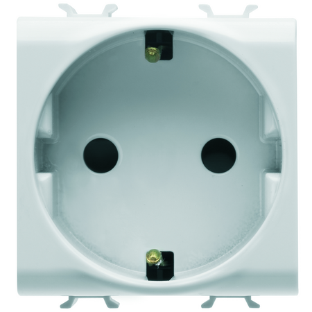 PRIZA STANDARD GERMANA 250V C.A. - 2P+E 16A - 2 MODULE - ALB SATINAT - CHORUSMART