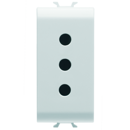 PRIZA STANDARD ITALIANA 250V c.a. - 2P+E 10A - P11 - 1 MODUL - ALB SATINAT - CHORUSMART