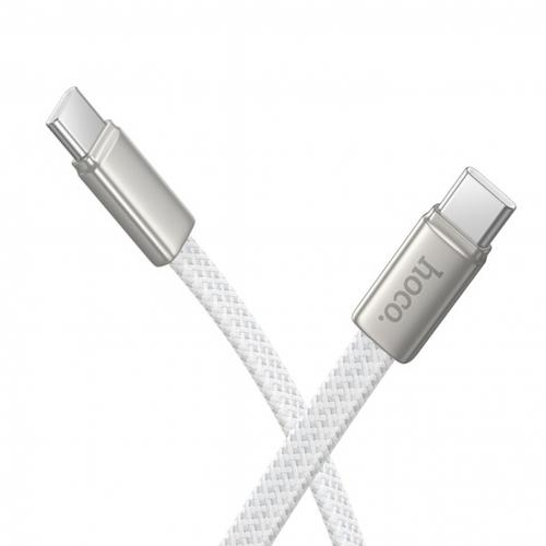 Cablu Date si Incarcare USB-C - USB-C HOCO X125, 60W, 1m, Alb