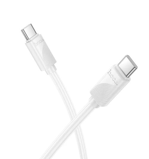 Cablu Date si Incarcare USB-C - USB-C HOCO X114, 60W, 1m, Alb
