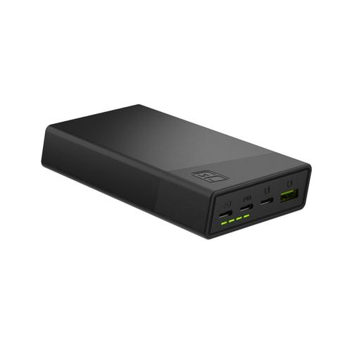 Acumulator extern Green Cell PBGC03S, 20000mAh, 22.5W, 3xUSB-C, 1xUSB, Negru