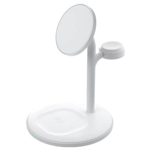 Incarcator wireless Green Cell Stand 3in1 MagSafe 15W, USB-C, Alb