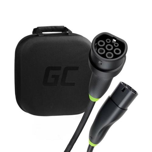 Cablu de incarcare Green Cell GC Snap Type 2 EV 22 kW 5 m pentru Tesla Model 3 / S / X / Y, VW ID.3, ID.4, Kia EV6, Audi E-Tron, Fiat 500e