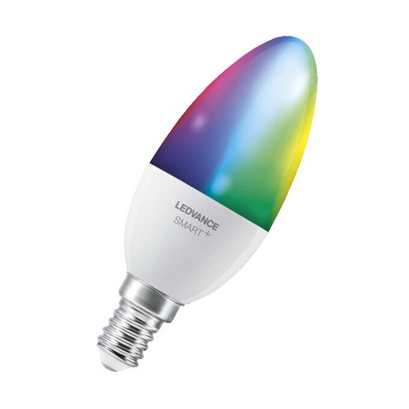 Bec LED LEDVANCE SMART WIFI B40 4,9 W 230V RGBW FR E14 SINGLE PACK, 470 lm, 6500 K, 200°