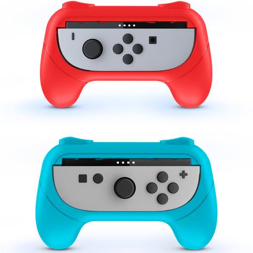 Husa protectie Nacon pentru Nintendo Switch 2 Joy-Con, Albastru/Rosu