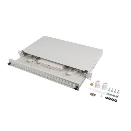 Patch Panel Lanberg FOP1-24SD-LQS, 19 inch, 1U, 24 porturi, Gri