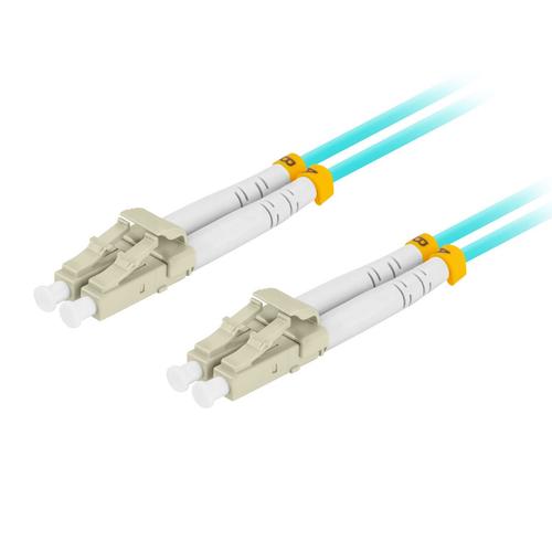 Cablu retea fibra optica cu lungime 5 m si conectori LC/UPC-LC/UPC, Lanberg Z32330, MM, DUPLEX 3.0MM OM3 50/125 LSZH, Albastru