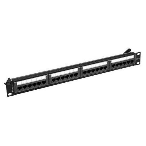 Patch panel Lanberg PPUA-1024-B 24 porturi 1U 19inch Cat.6A UTP, Negru