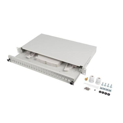 Patch Panel Lanberg FOP1-24SS-LDS, 19 inch, 1U, 24 porturi, Gri