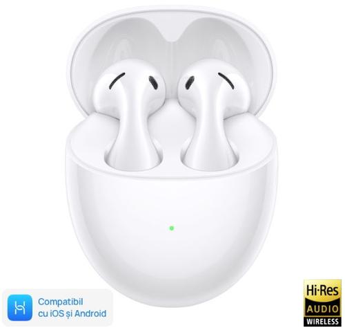 Casti True Wireless Huawei FreeBuds 5, Bluetooth, Waterproof IPX4, ANC (Alb)