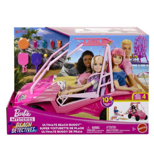 Set de joaca Barbie Mysteries - Beach Detectives, Masinuta Buggy