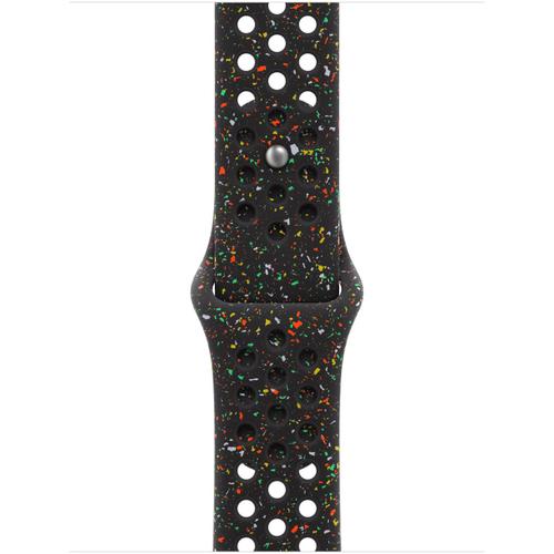 Curea Smartwatch Apple MGAE4ZM/A pentru Watch 42mm, Nike Sport Band, S/M (Negru)