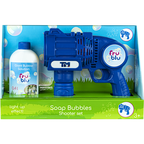Set baloane de sapun Fru Blu - Shooter set, cu solutie baloane 400 ml