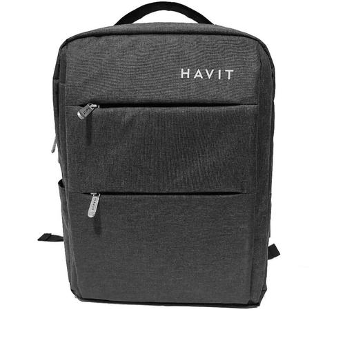 Rucsac Laptop HAVIT H0026, Rezistent la abraziune si rupere, Port USB, 340x120x430 mm, Negru