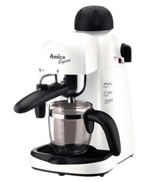 Espressor Amica Espris CD 1011, 800 W, 5 Bar, 0.24 L, Sistem Cappuccino (Alb)