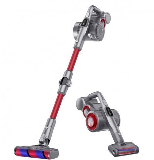 Aspirator vertical fara fir Jimmy H9Flex, 550 W, Autonomie 80 min, 0.6 L (Rosu/Gri)